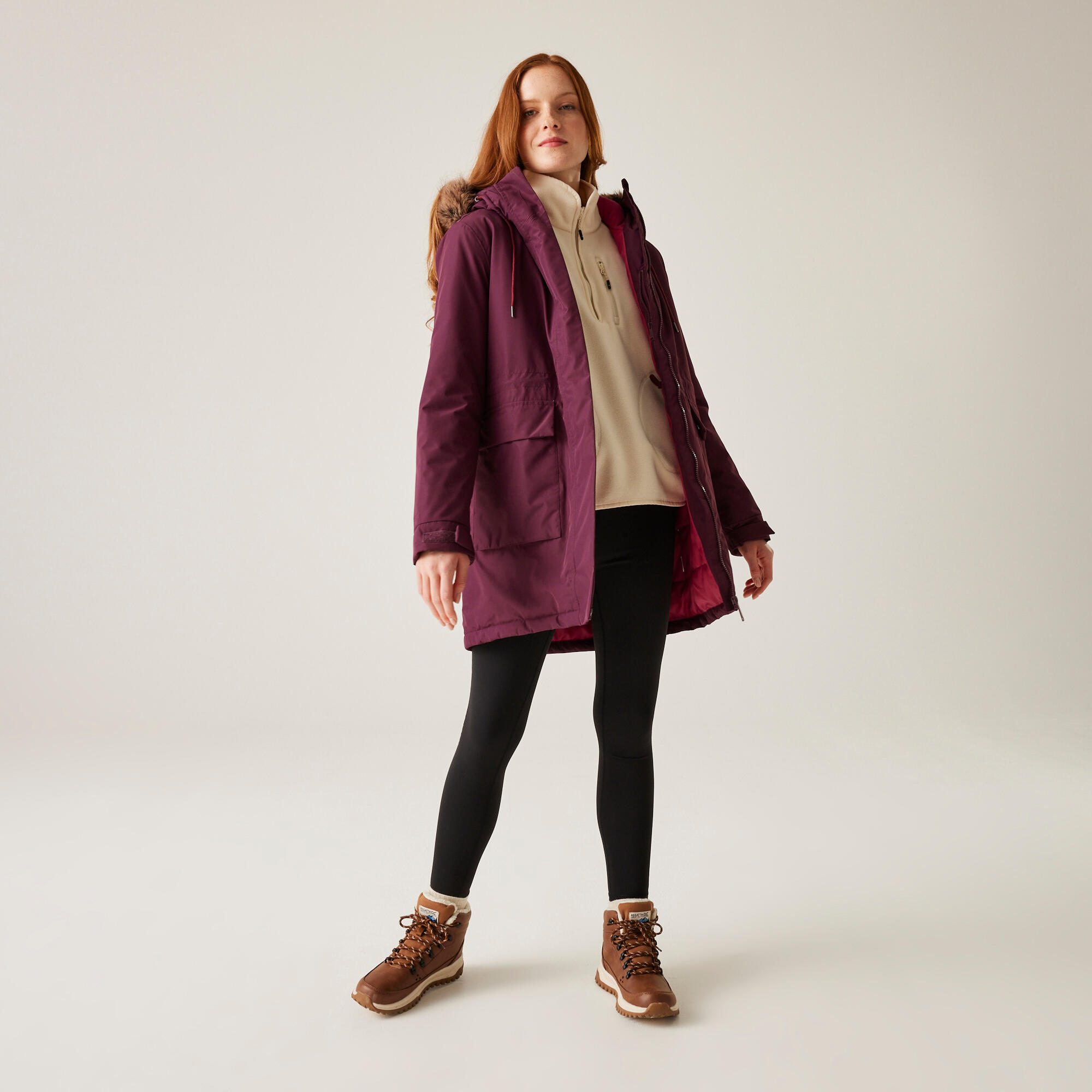 Regatta - Veste Longue Sabinka À Capuche, Imperméable Et Isolée Pour Femme - Doudoune Synthétique - Violet - Decathlon