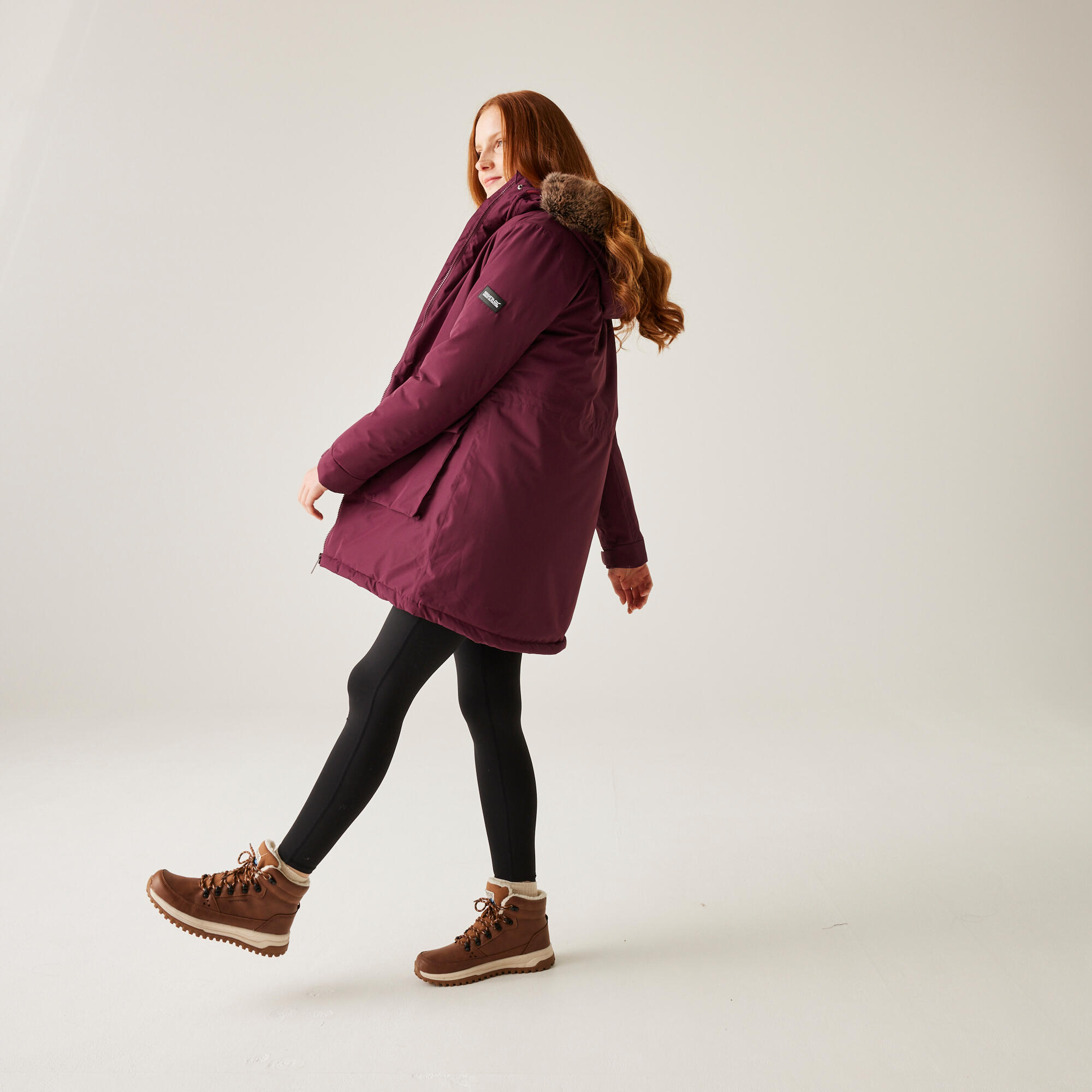 Veste longue Sabinka à capuche, imperméable et isolée pour femme 5/7