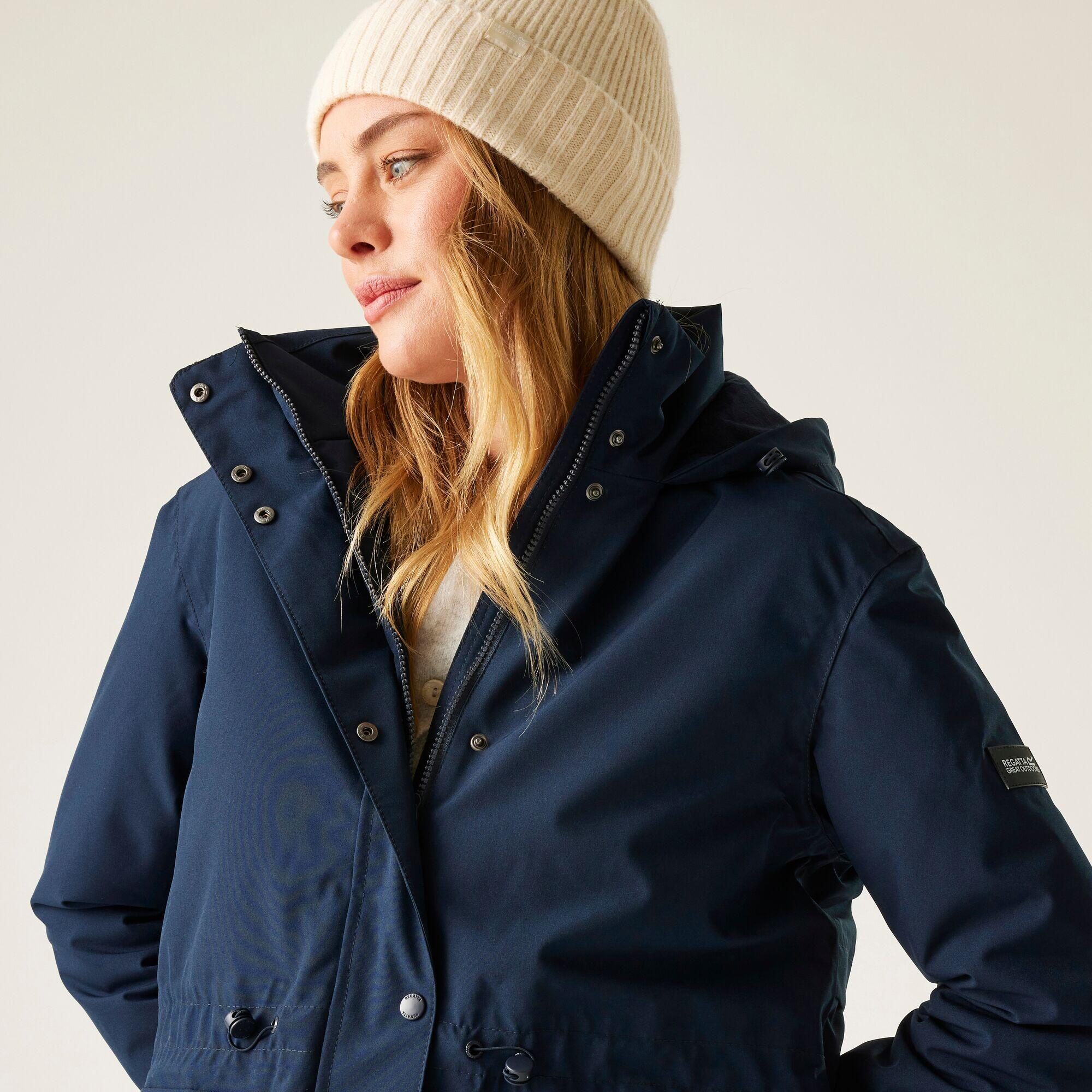 Veste longue Yannta à capuche, imperméable et isolée pour femme 4/7