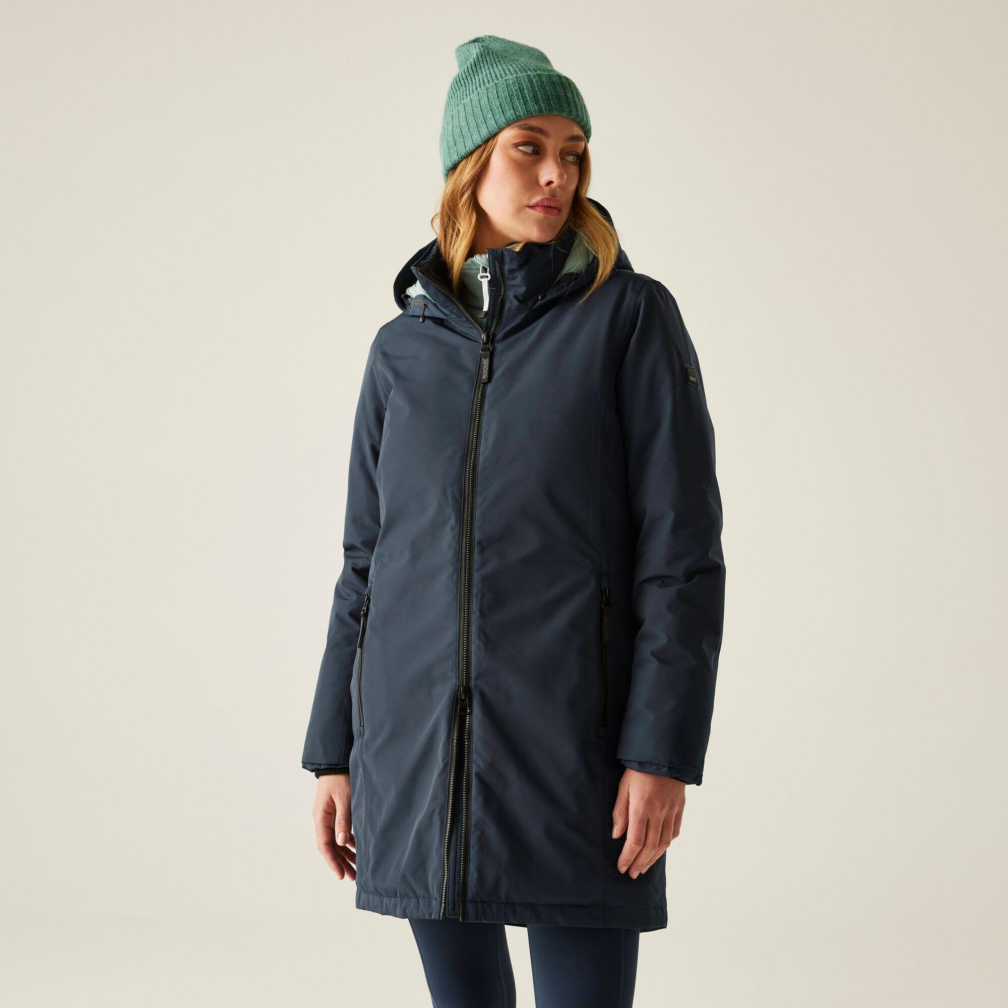 Regatta - Veste Longue Marron À Capuche, Respirante, Imperméable Et Isolée Pour Femme - Doudoune Synthétique - Bleu - Decathlon