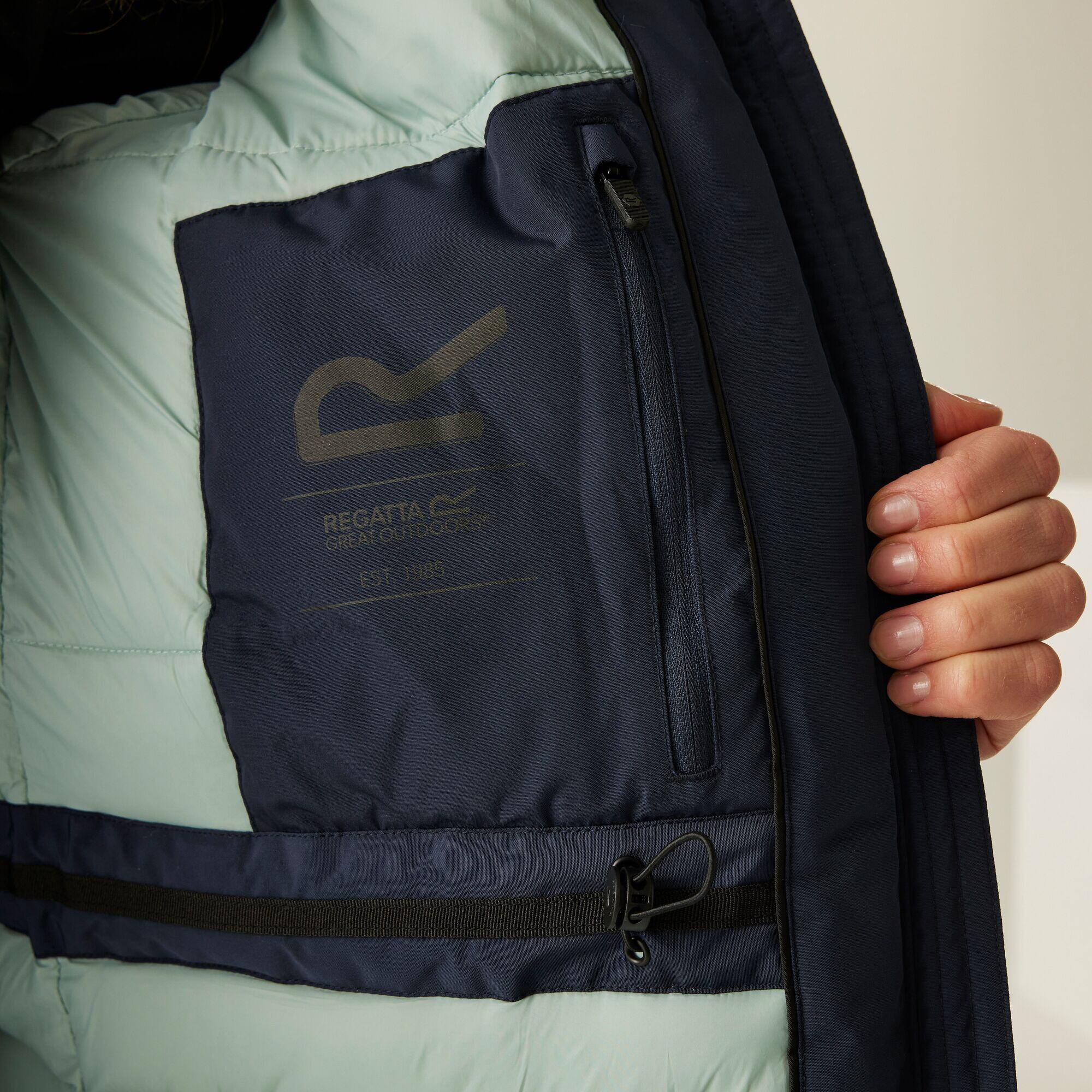 Veste longue Marron à capuche, respirante, imperméable et isolée pour femme 7/7