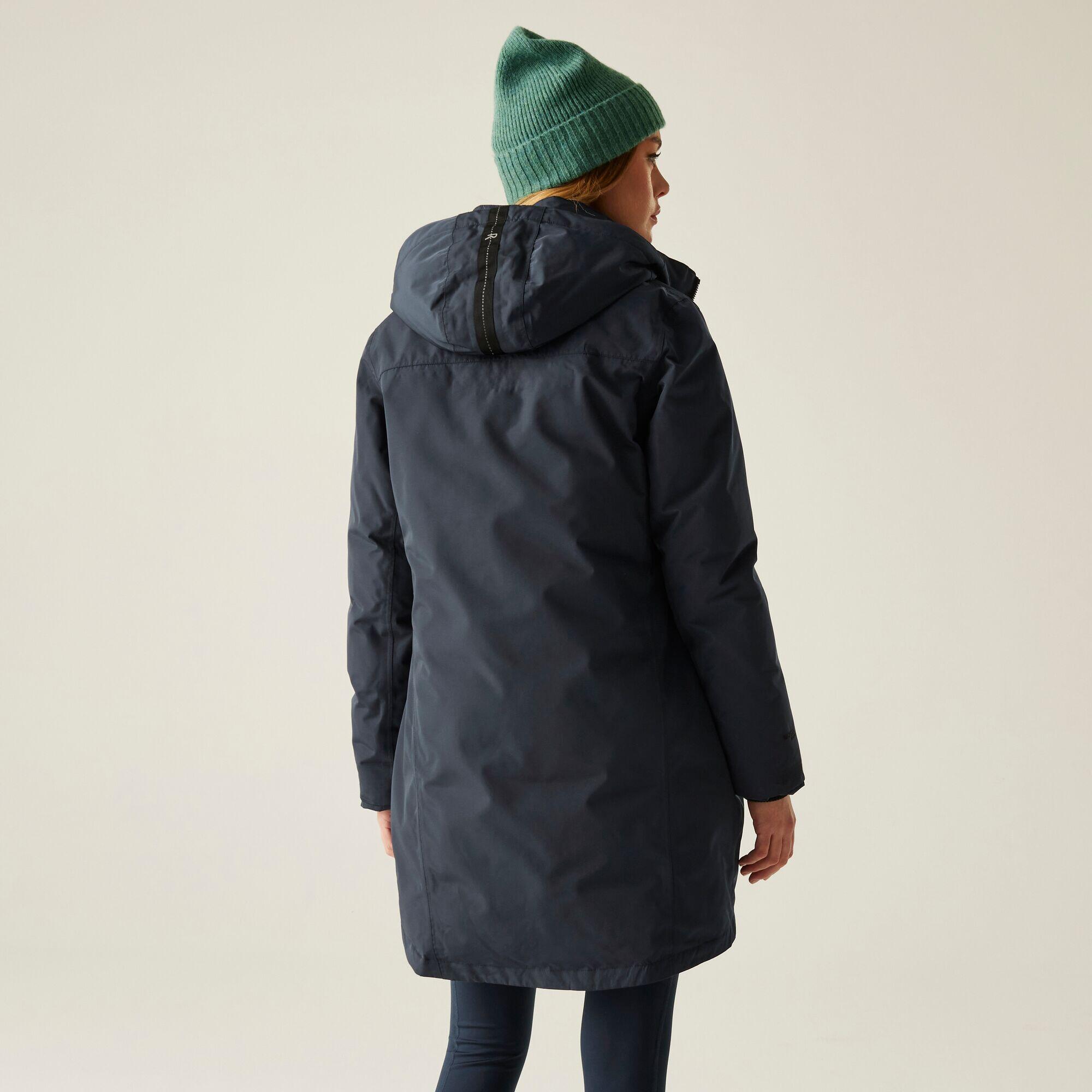 Veste longue Marron à capuche, respirante, imperméable et isolée pour femme 2/7