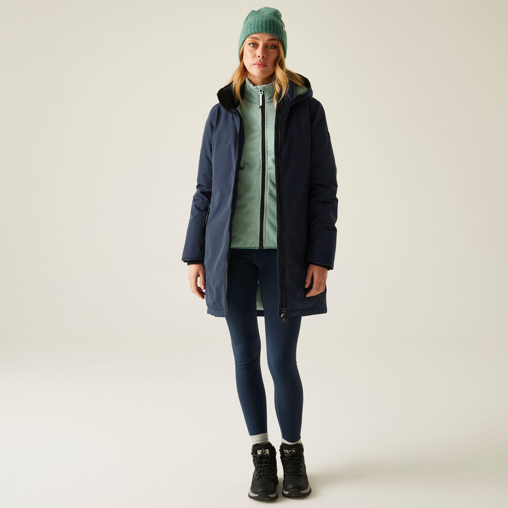 Veste longue Marron à capuche, respirante, imperméable et isolée pour femme 3/7