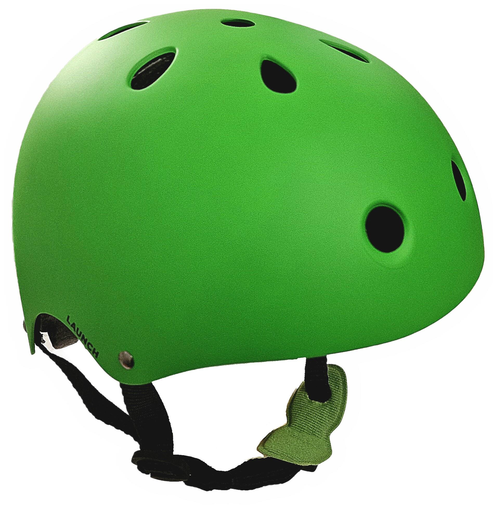 M-WAVE BMX/Skateboard/Scooter/Bike/Bicycle Helmet M 54-58cm - Matte Green