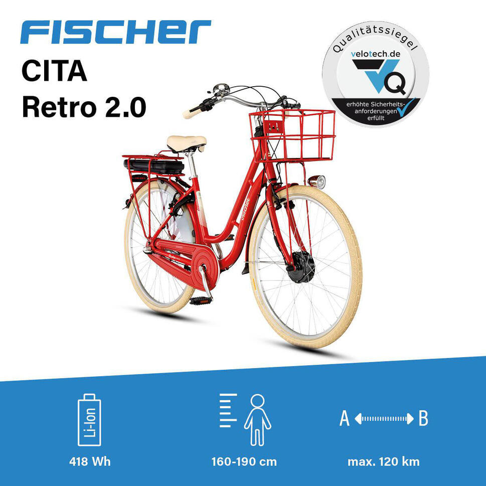 Rower elektryczny City Fischer Cita Retro 2.1 28