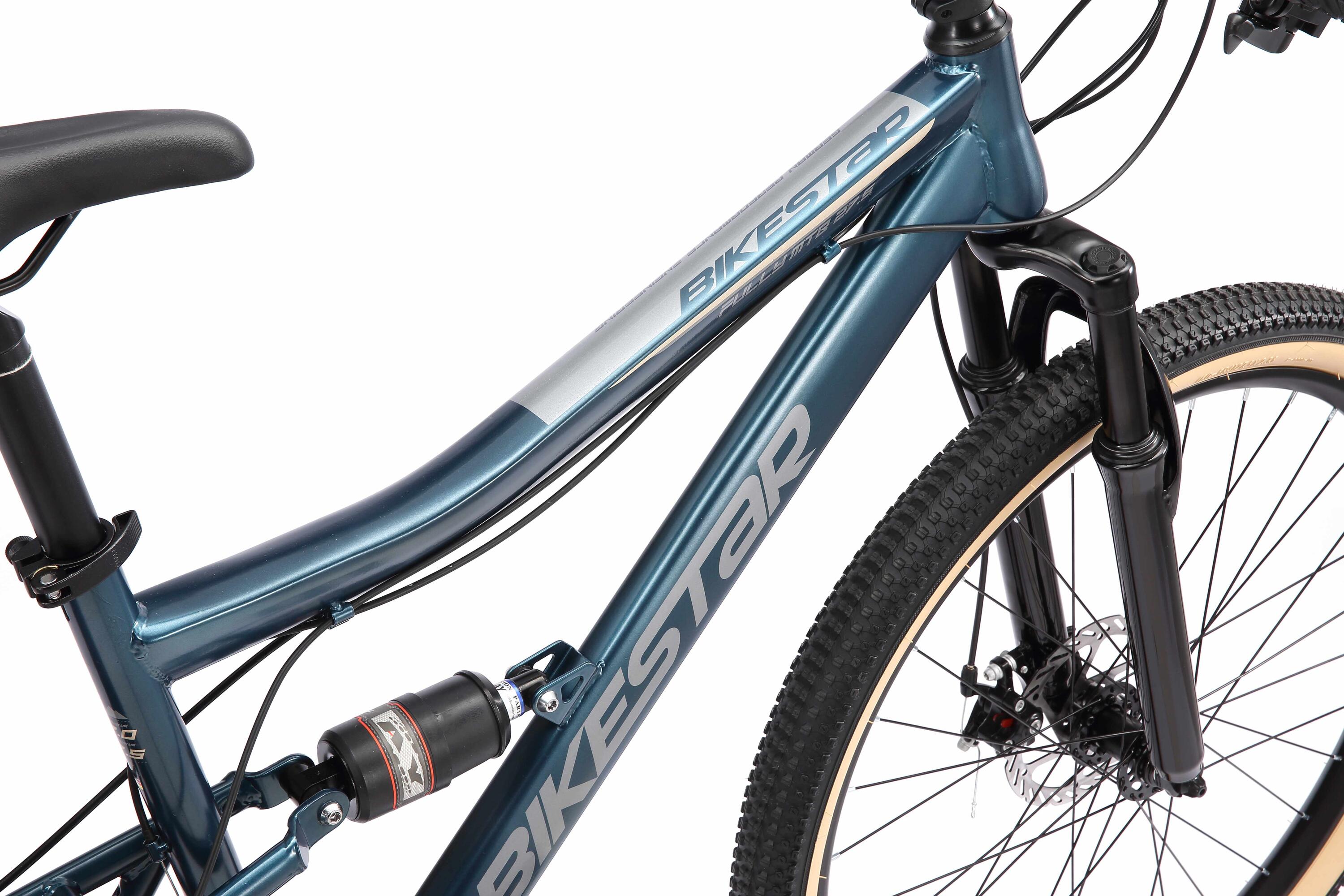 MTB Bicicleta de montaña 27.5", suspensión total, 21 marchas, frenos de disco 6/7