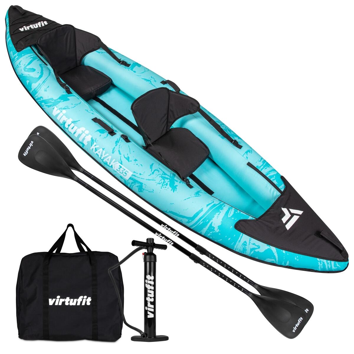 VIRTUFIT Kayak set - Inclusief 2 peddels en pomp - 2/3 personen