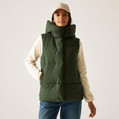 Gilet imbottito leggero da donna Kelse con cappuccio
