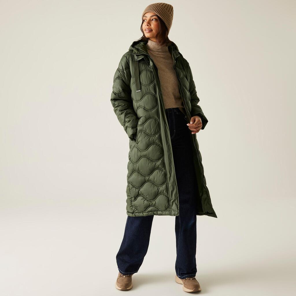 Womens Embrie Longline Hooded Insulating Quilted Jacket