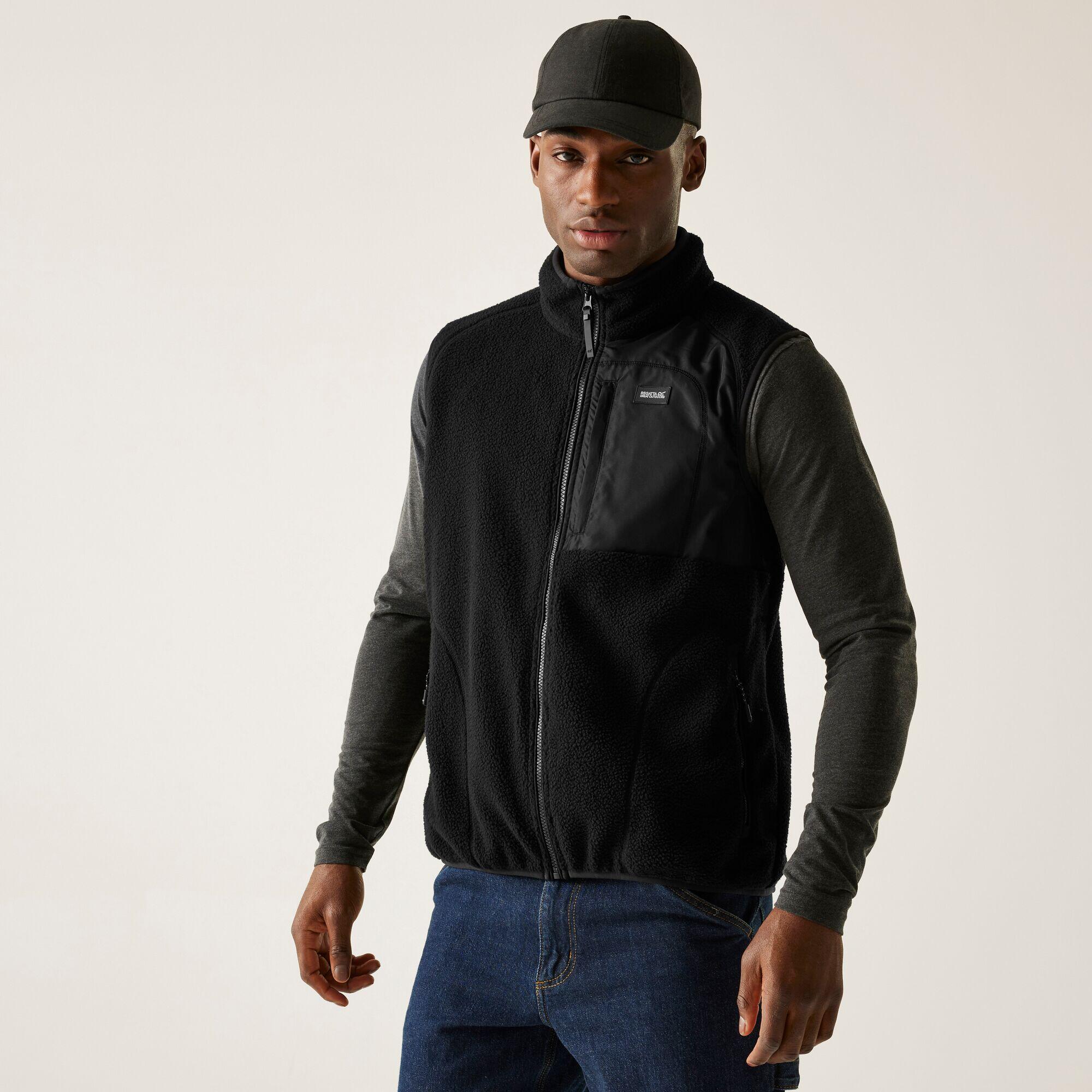 Gilet sans manches entièrement zippé en tissu borg pour homme Frankie 4/7