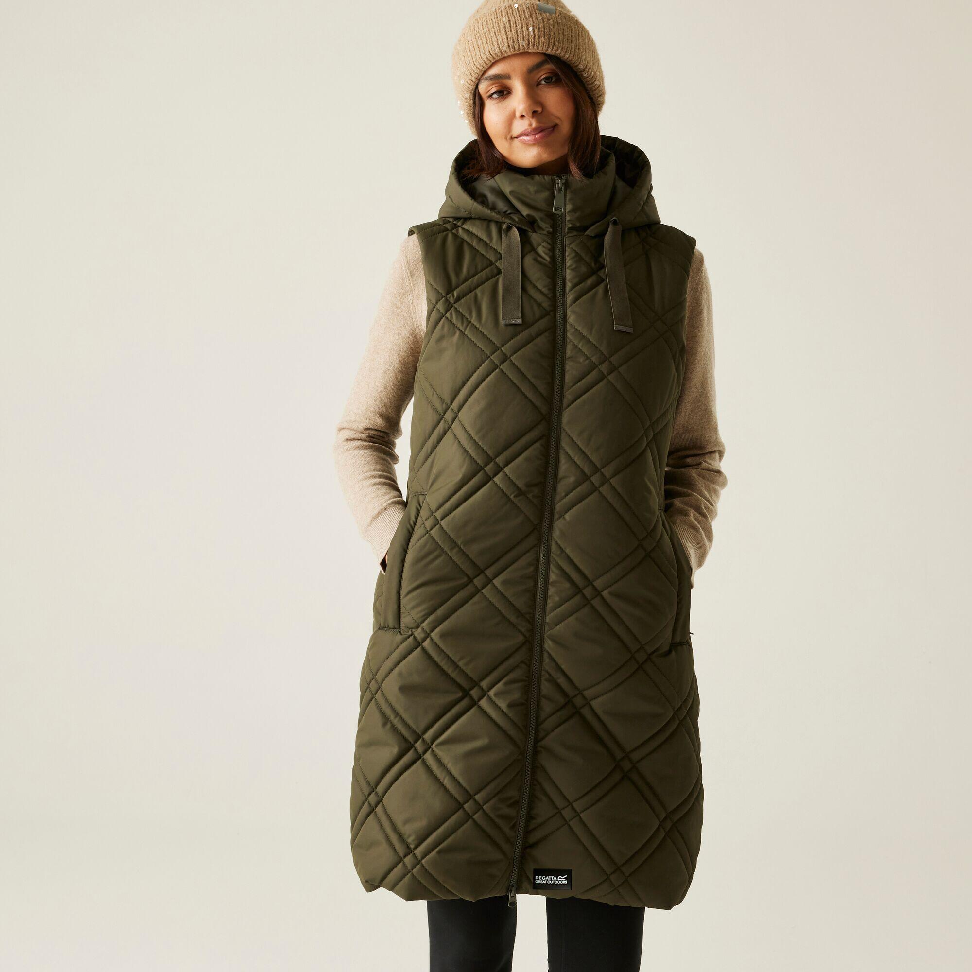 Gilet sans manches long matelassé à capuche pour femme Rurietta 4/7