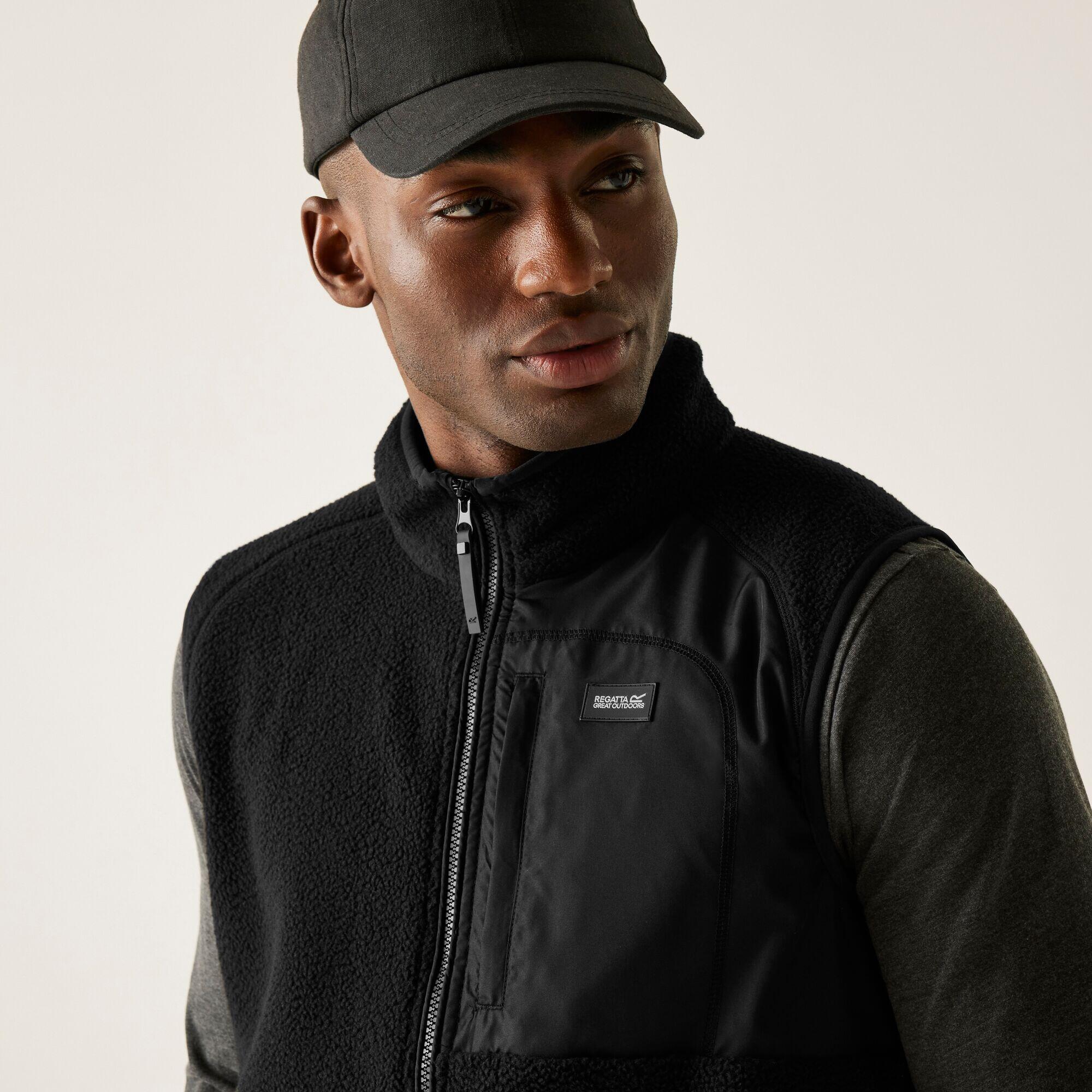 Regatta - Gilet Sans Manches Entièrement Zippé En Tissu Borg Pour Homme Frankie - Doudoune Synthétique - Noir - Decathlon