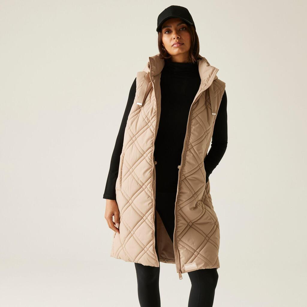 Womens Rurietta Hooded Quilted Longline Gilet Bodywarmer