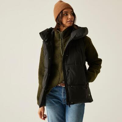 Gilet imbottito leggero da donna Kelse con cappuccio