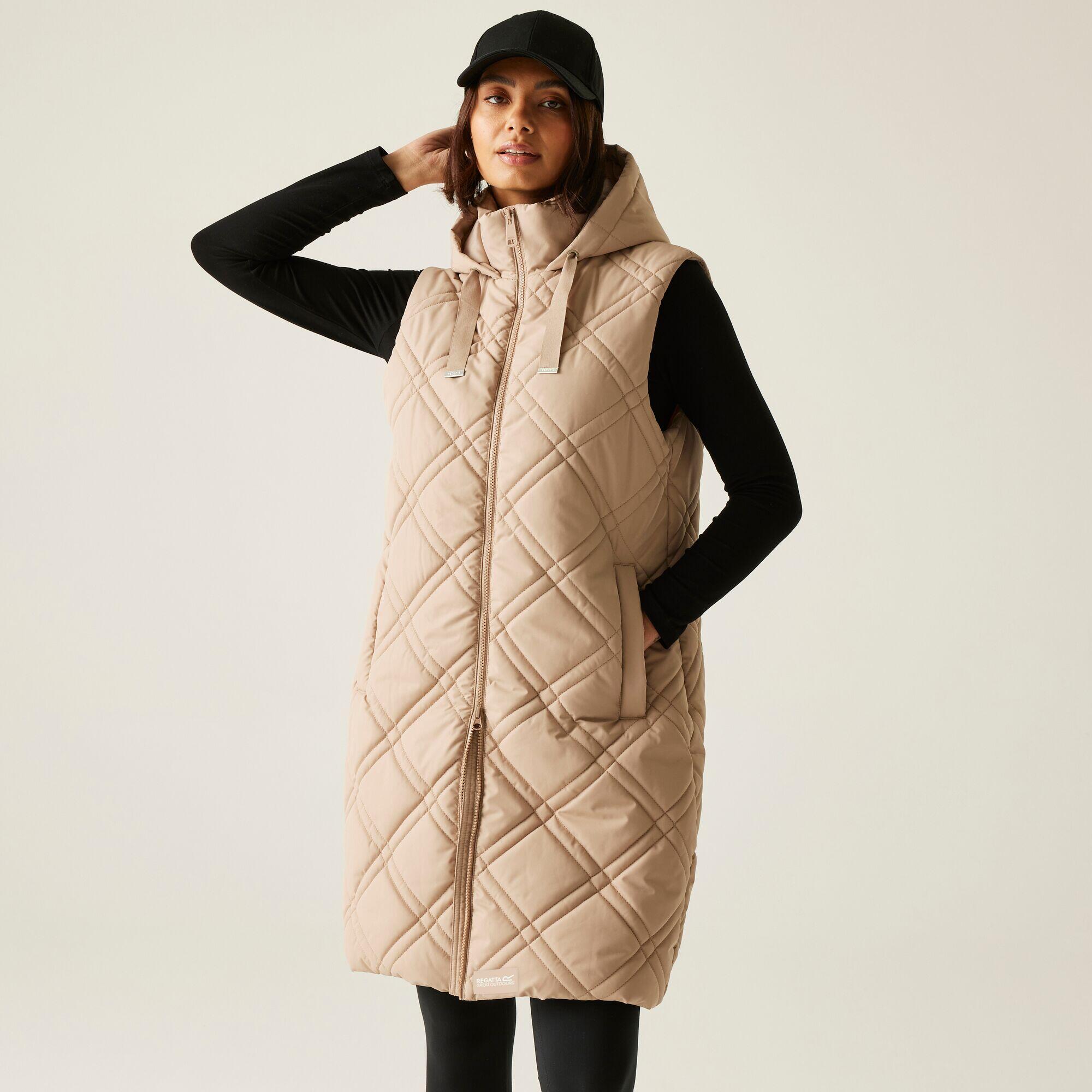 Chaleco largo sin mangas con aislantes térmicos y capucha Rurietta para mujer 3/7