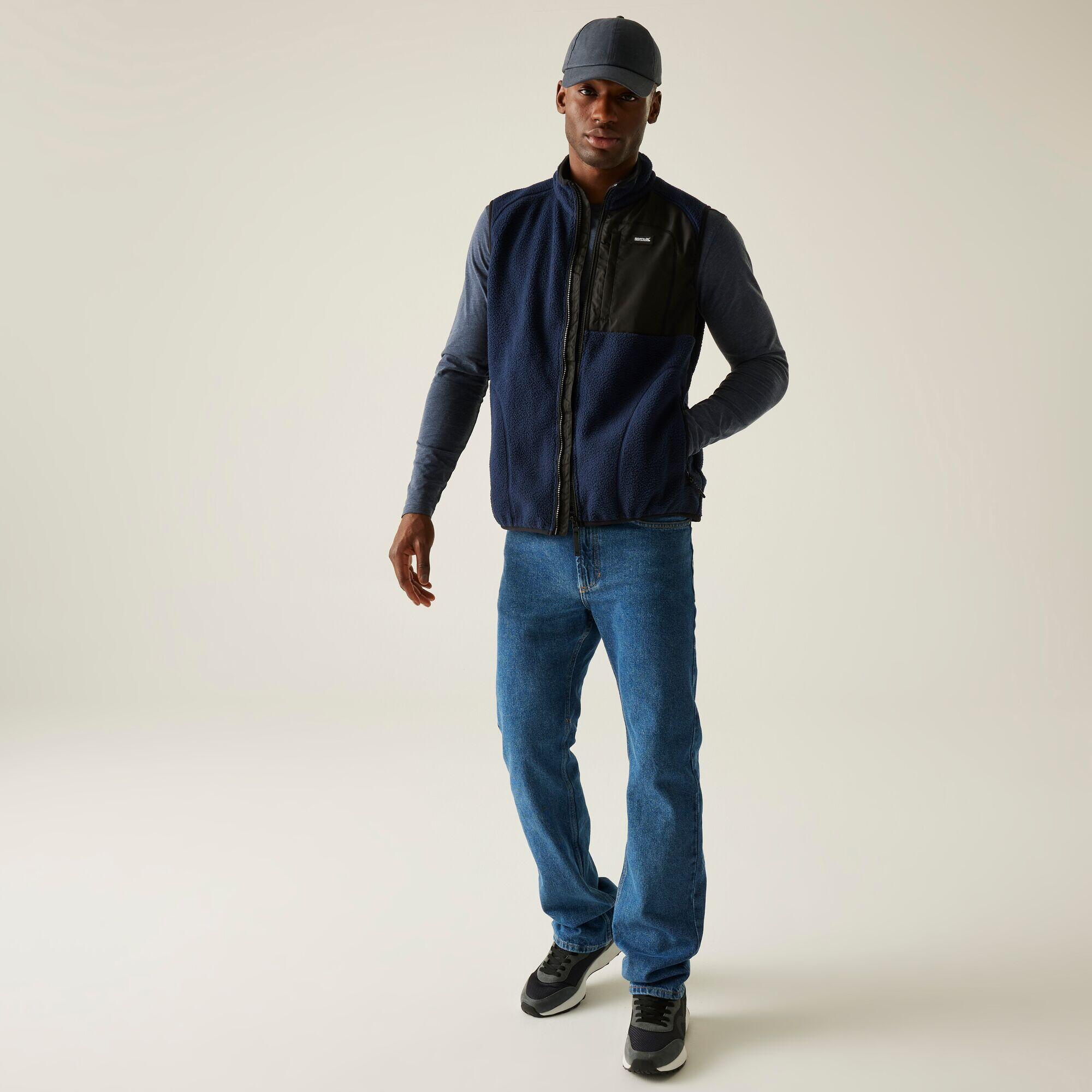 Gilet imbottito da uomo Frankie in Borg con zip completa 4/7