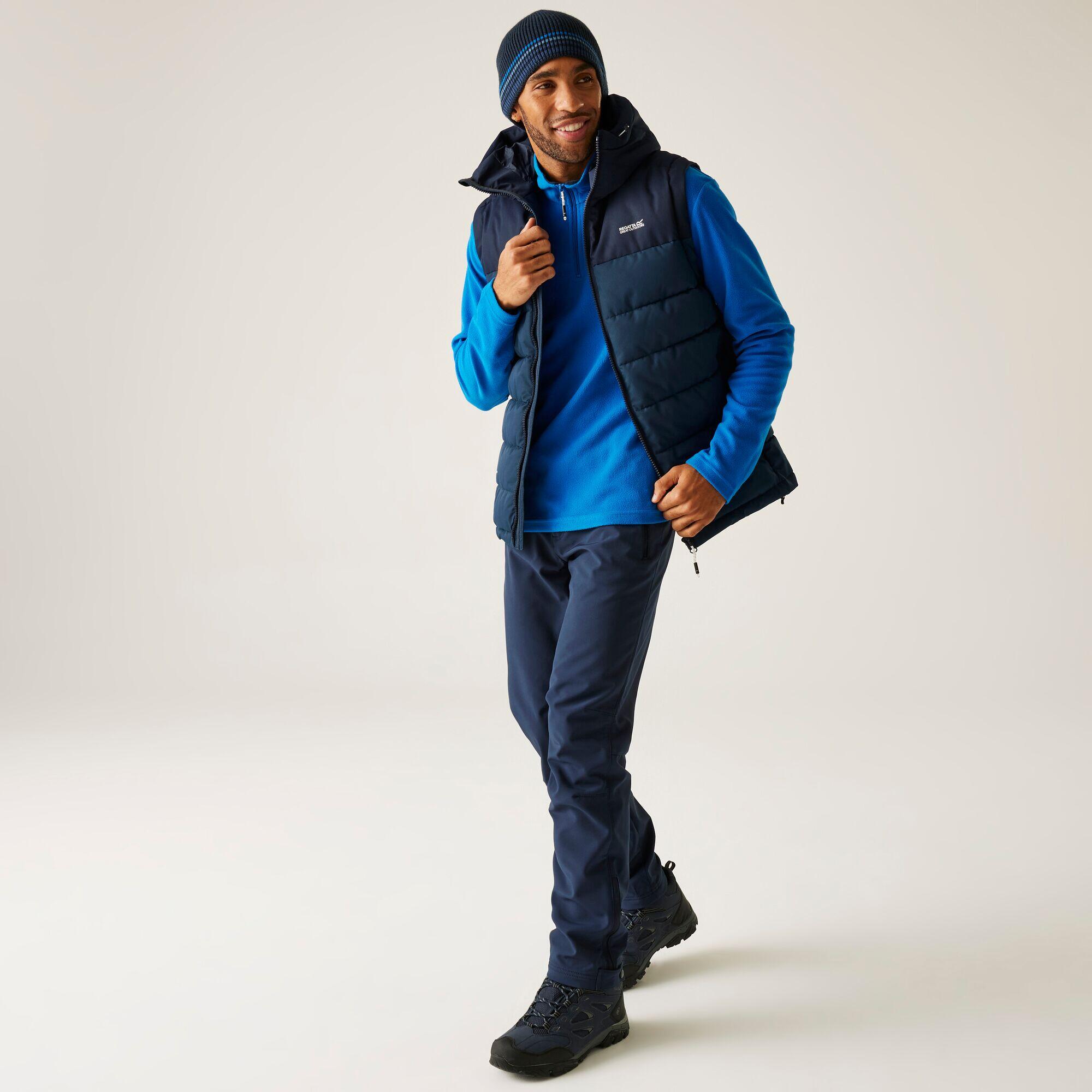 Gilet Animal Homme - Matelassé, Doudoune Sans Manches, Bleu, Taille L, Y2K