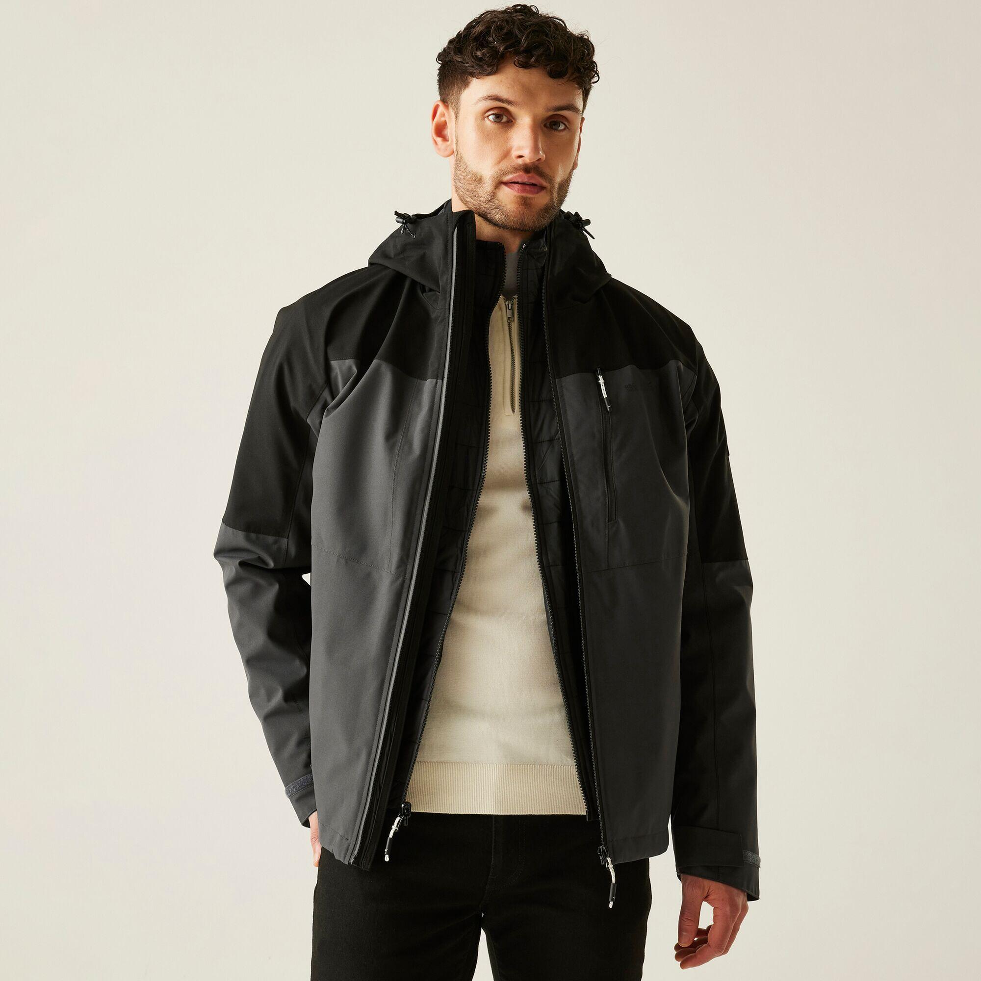 Regatta - Veste Wentwood 3 En 1 Imperméable Pour Homme - Doudoune Synthétique - Gris|marron - Decathlon