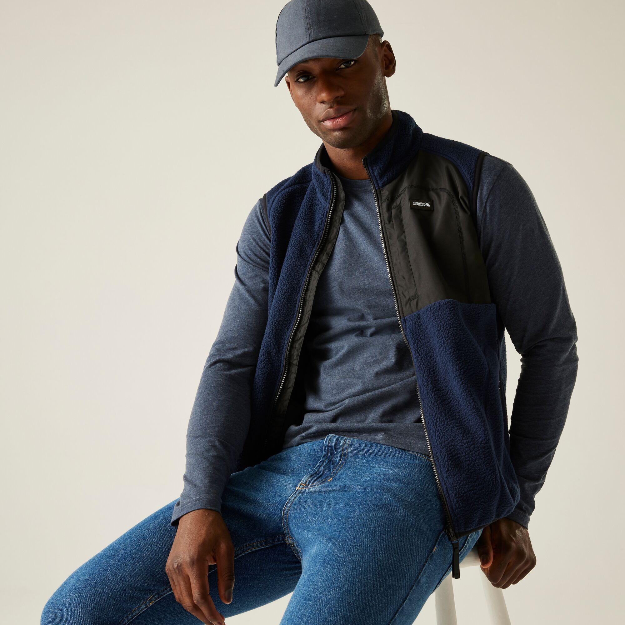 Regatta - Gilet Sans Manches Entièrement Zippé En Tissu Borg Pour Homme Frankie - Doudoune Synthétique - Bleu - Decathlon