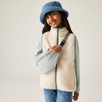 Frankie warm teddy fleece gilet bodywarmer met rits voor kinderen
