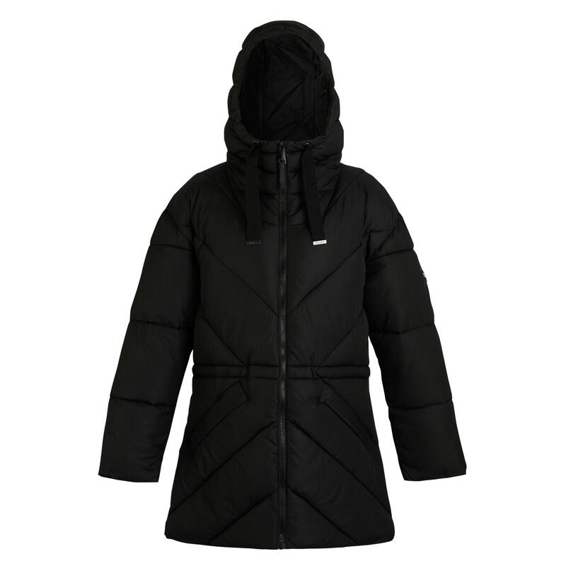 Veste matelassée à boutons - Noir - - 30.00