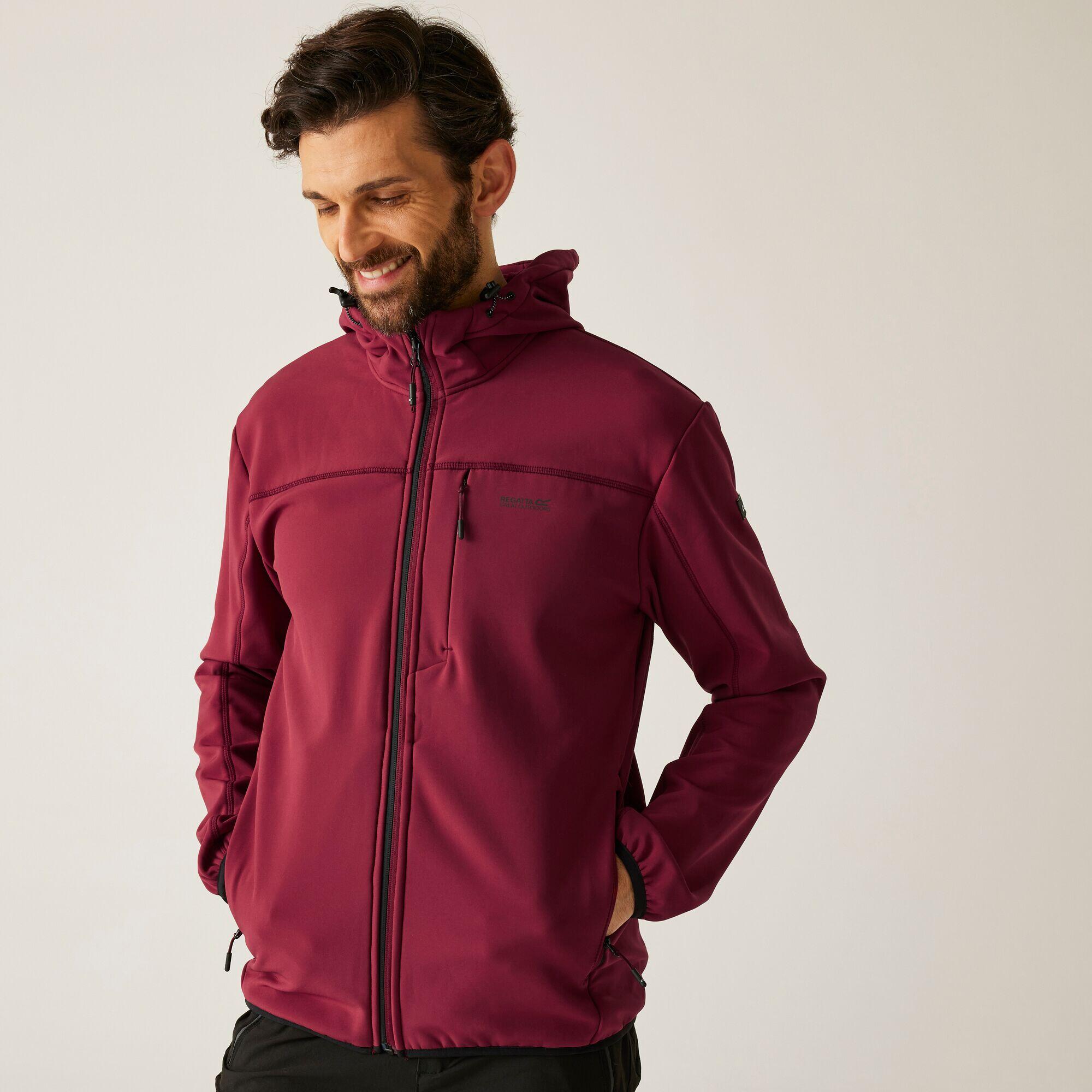 Regatta - Veste Softshell Ossek Extensible Coupe-vent Pour Homme - Softshell - Marron|rouge - Decathlon