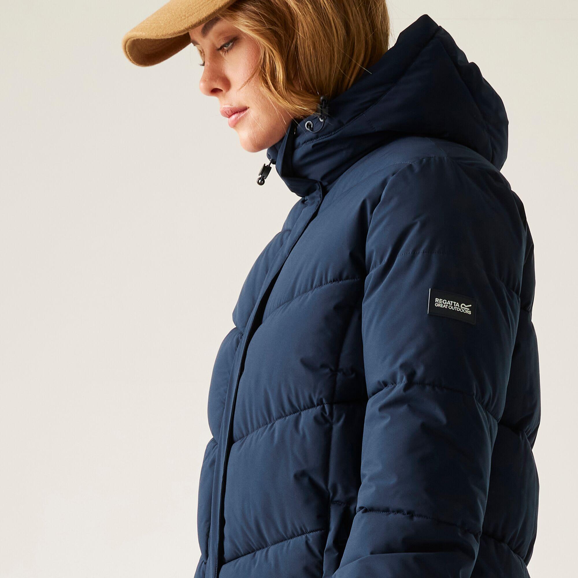 Veste Eloria longue matelassée isolante à capuche pour femme 4/7
