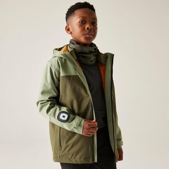 Giacca impermeabile traspirante ed elasticizzata Trekktain 3 in 1 da bambini