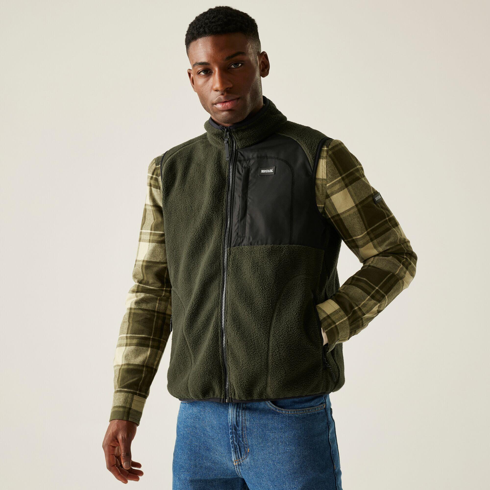 Gilet sans manches entièrement zippé en tissu borg pour homme Frankie 2/7