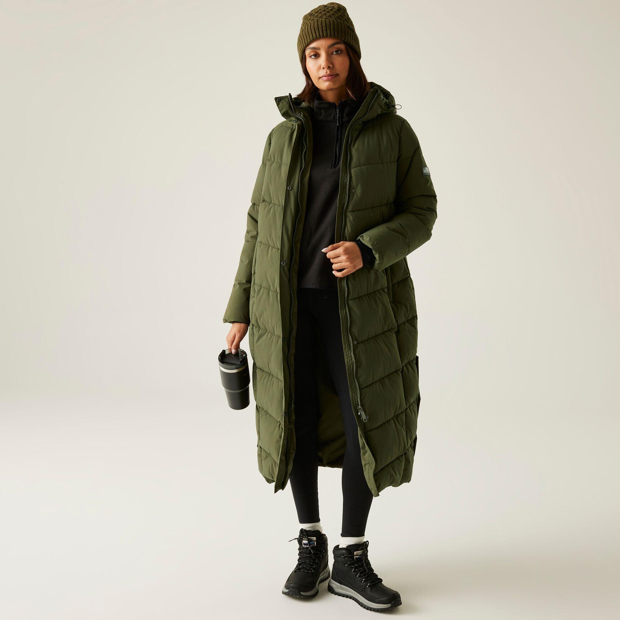 REGATTA Eloria Lang geschnittene Isolierte Kapuzen-Steppjacke für Damen