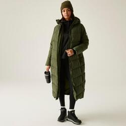 Veste Eloria longue matelassée isolante à capuche pour femme