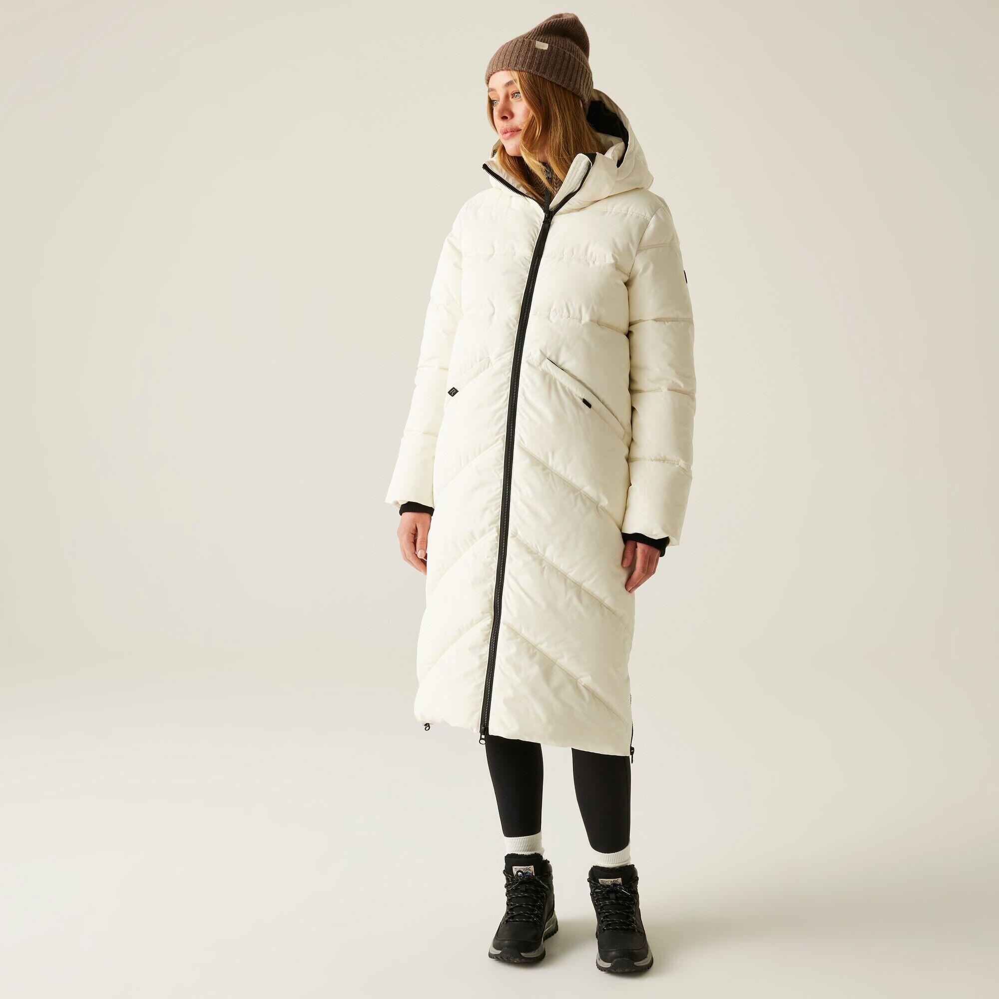 Regatta - Veste Ujeane Longue Matelassée À Capuche Déperlante Pour Femme - Doudoune Synthétique - Blanc - Decathlon