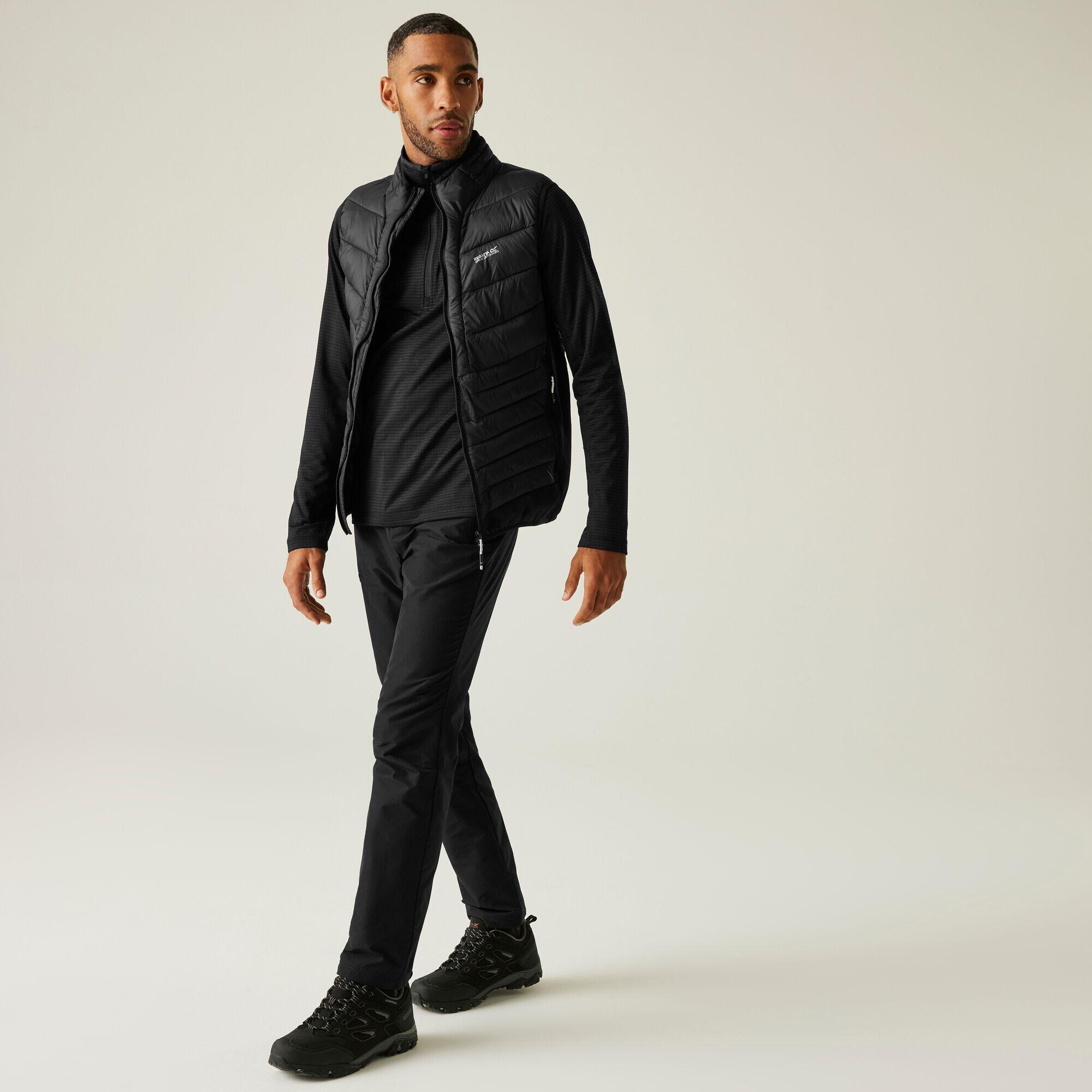 Leedre hybride gewatteerde bodywarmer voor heren 4/7