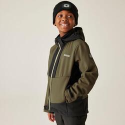 Softshell Haydenbury à capuche pour enfants, respirant et coupe-vent