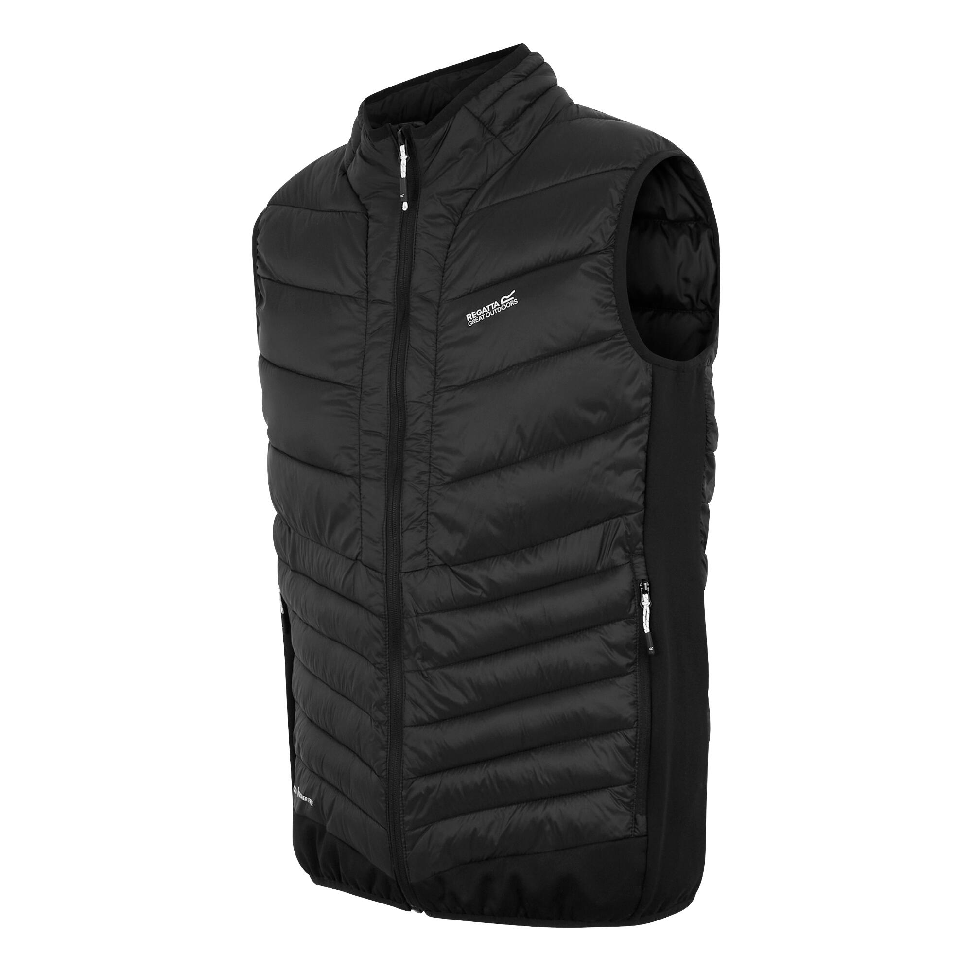 Leedre hybride gewatteerde bodywarmer voor heren 7/7