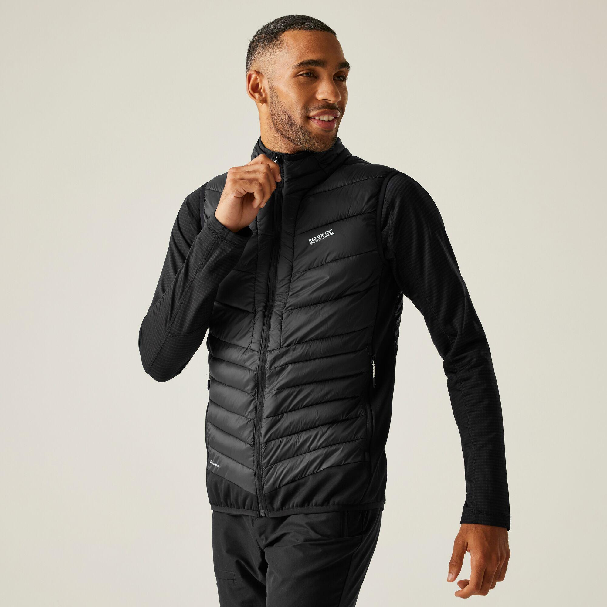 Leedre hybride gewatteerde bodywarmer voor heren 2/7