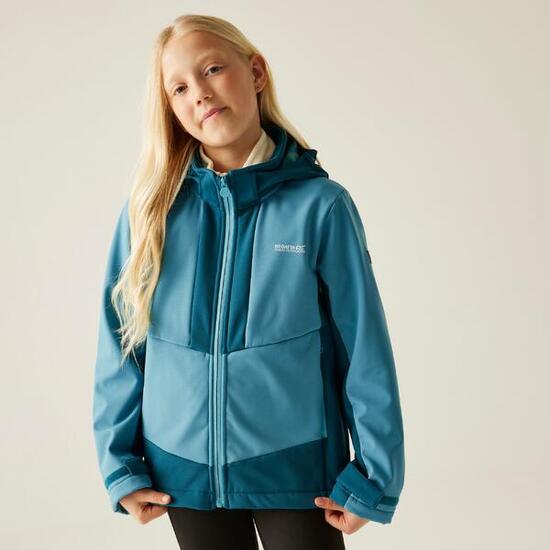 Softshell Haydenbury à capuche pour enfants, respirant et coupe-vent