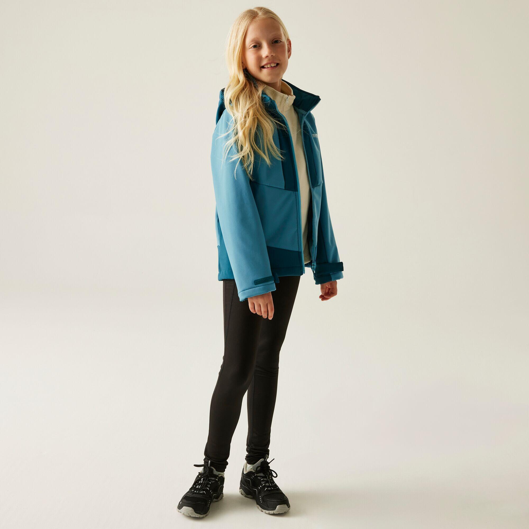 Chaqueta softshell cortavientos transpirable con capucha  Haydenbury para niños 3/7