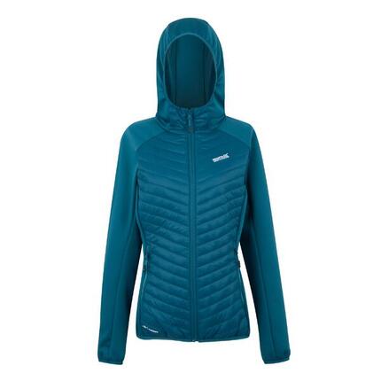 Veste Andreson matelassée hybride extensible à capuche déperlante pour femme