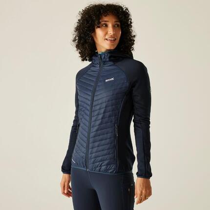 Veste Andreson matelassée hybride extensible à capuche déperlante pour femme