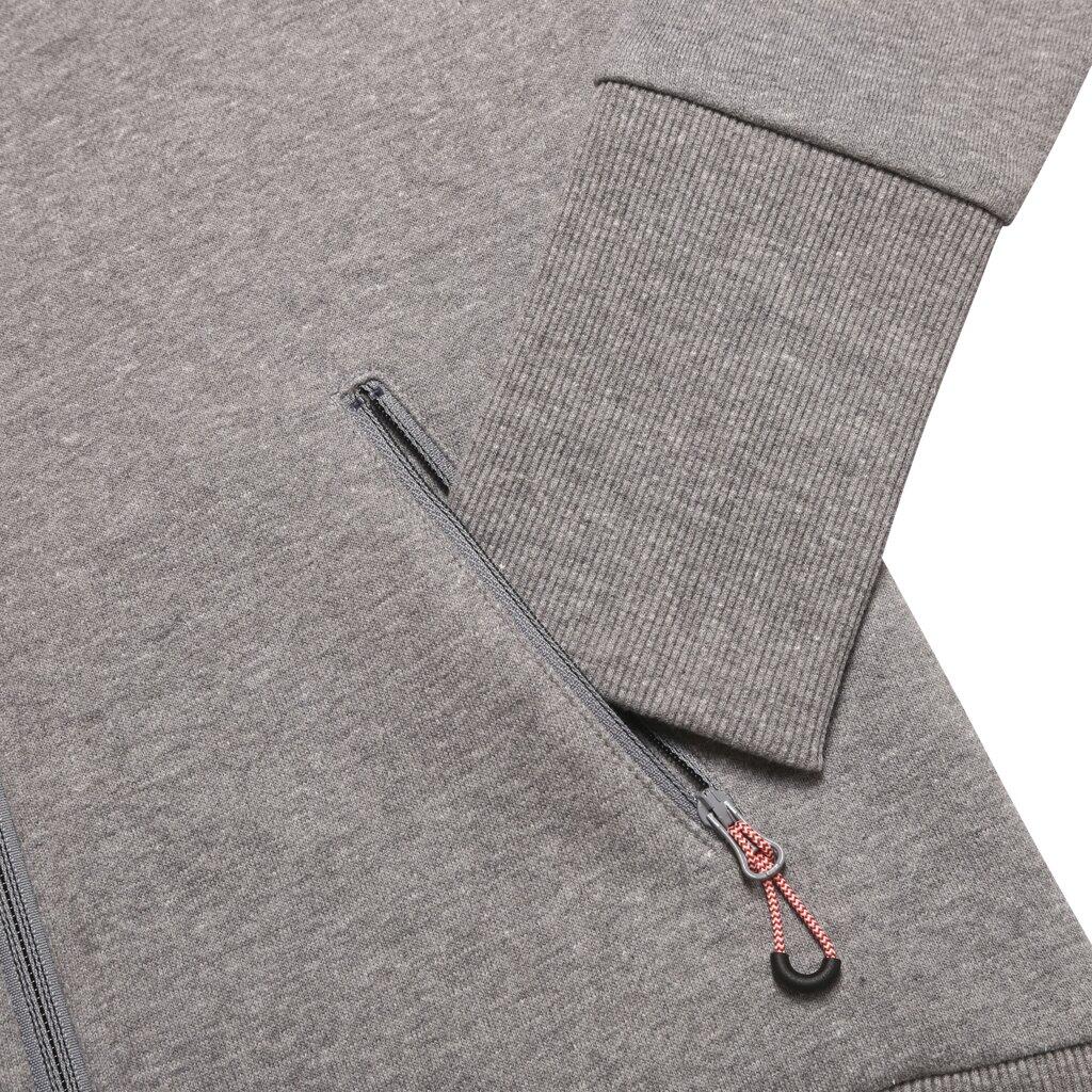 Hoodie zippé Ocún femme gris Paloma, coton mélangé, dos allongé, 2‑way stretch 7/7