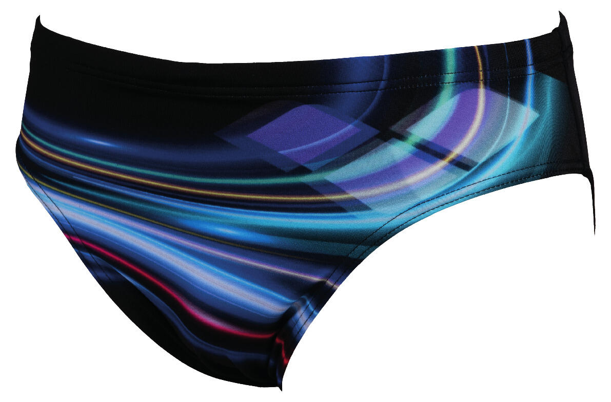 Kąpielówki slipy męskie na basen Arena Flashing Lights Brief 3/5