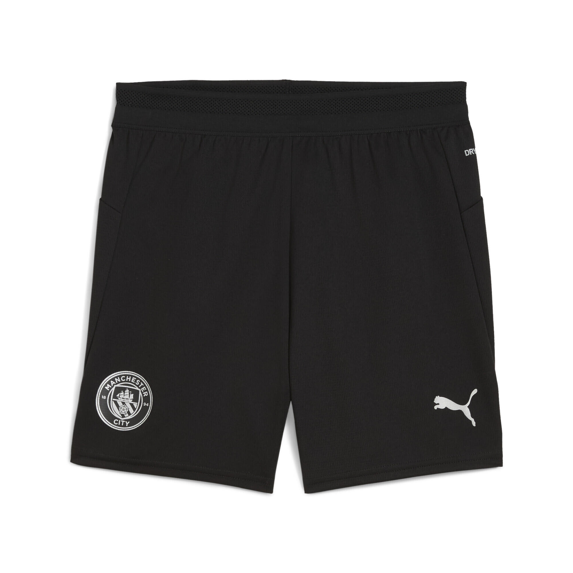 PUMA Shorts da allenamento Manchester City per ragazzi PUMA Black Silver Metallic