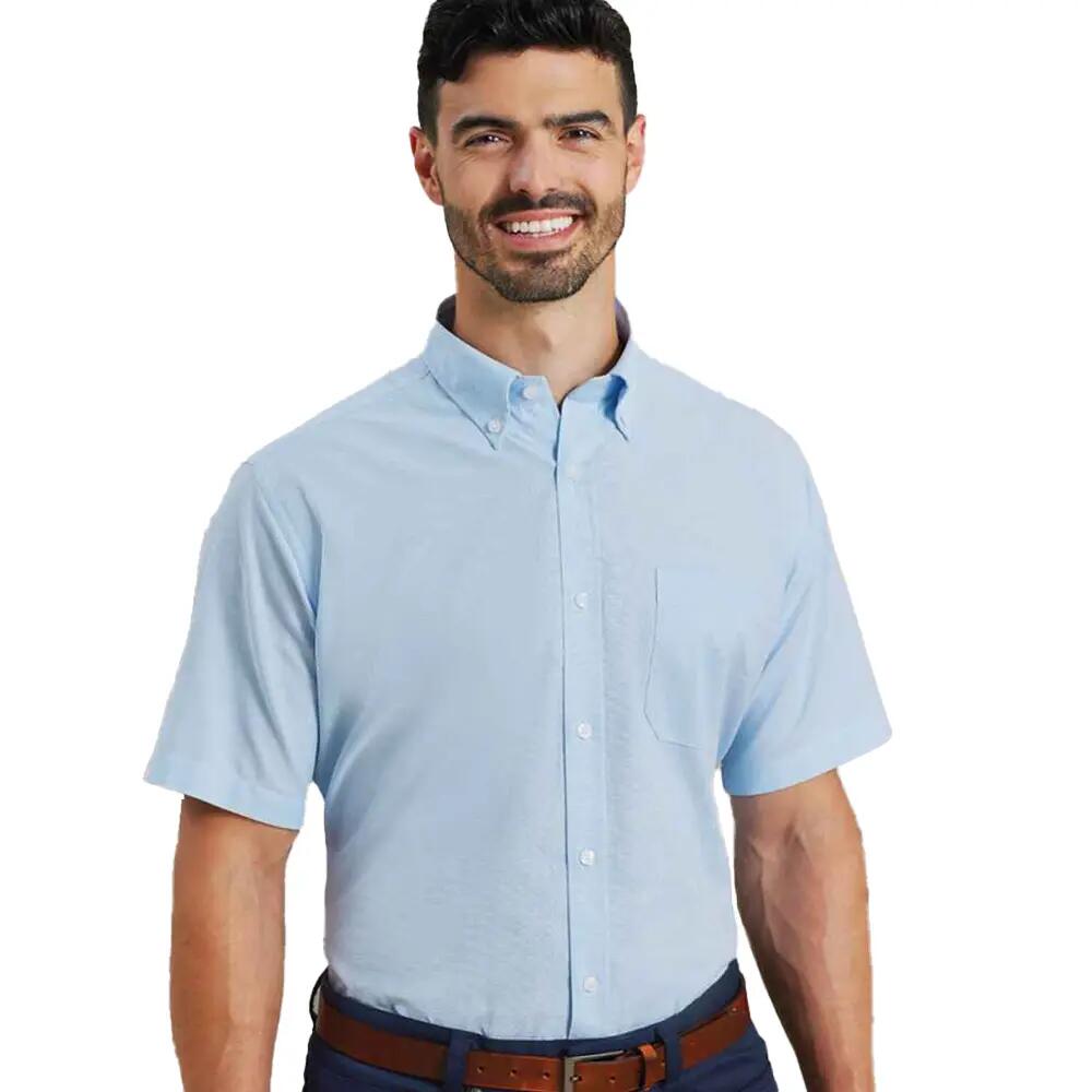 Camicia Maniche Corte Uomo Premier Signature Azzurro 2/3