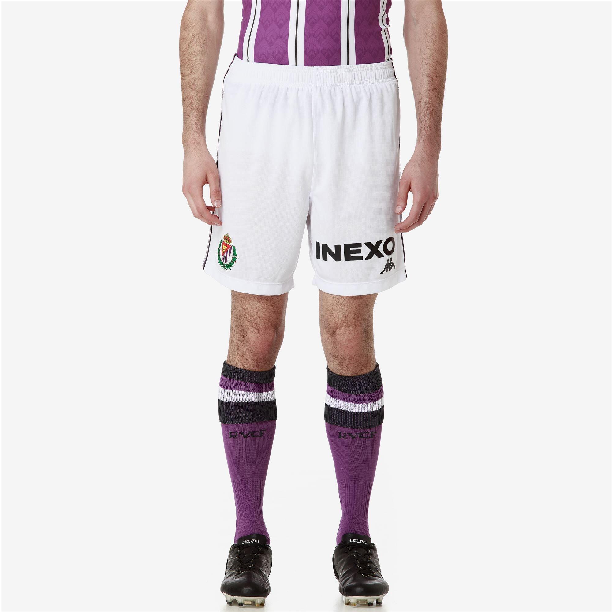 Pantaloncini sportivi da bambino in poliestere riciclato bianco da calcio 6/7