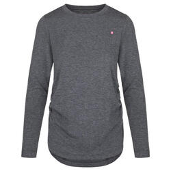 T-shirt femme Loap Baxana manches longues lurex, noir, S