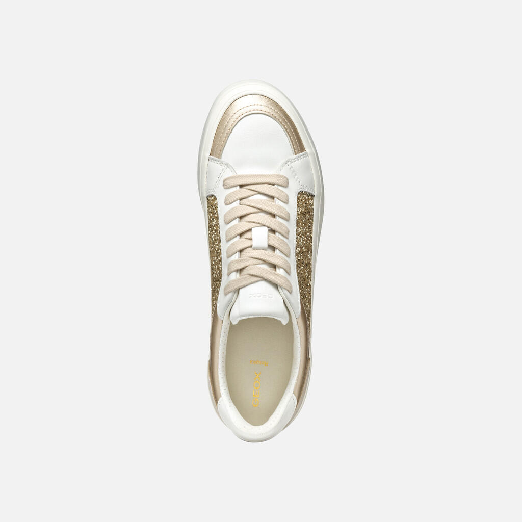 Baskets Femme D EMMELENY Blanc/Or 6/7