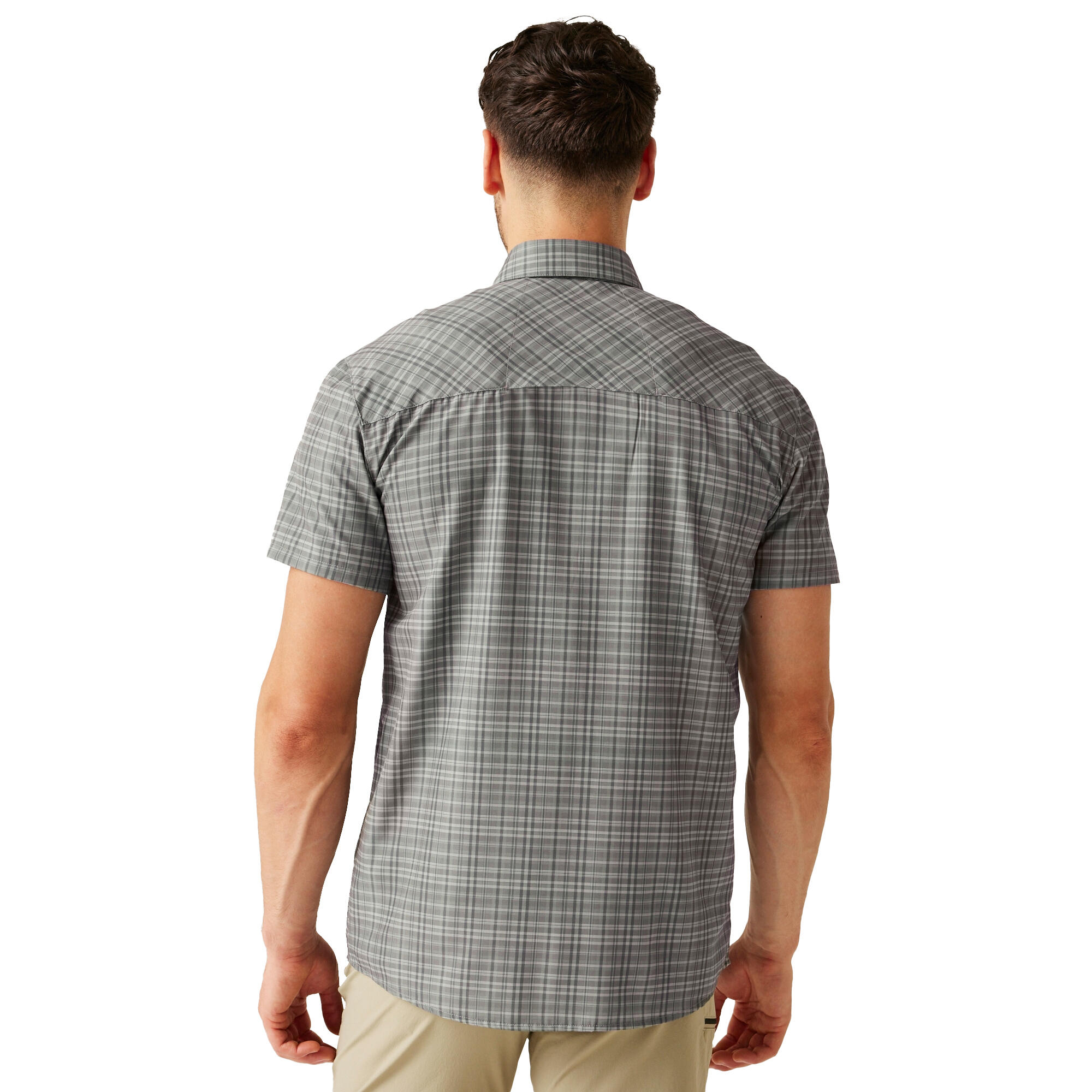 Camicia Da Viaggio A Quadri Ripiegabile Uomo Regatta Verde 4/5