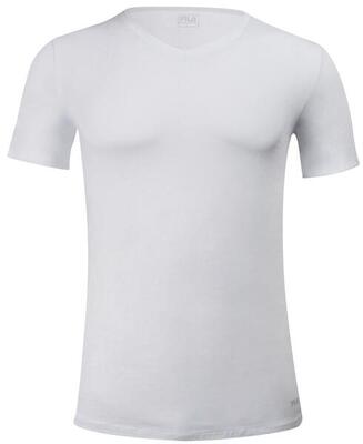 Fila Herren T-Shirt V-Neck Weiss S