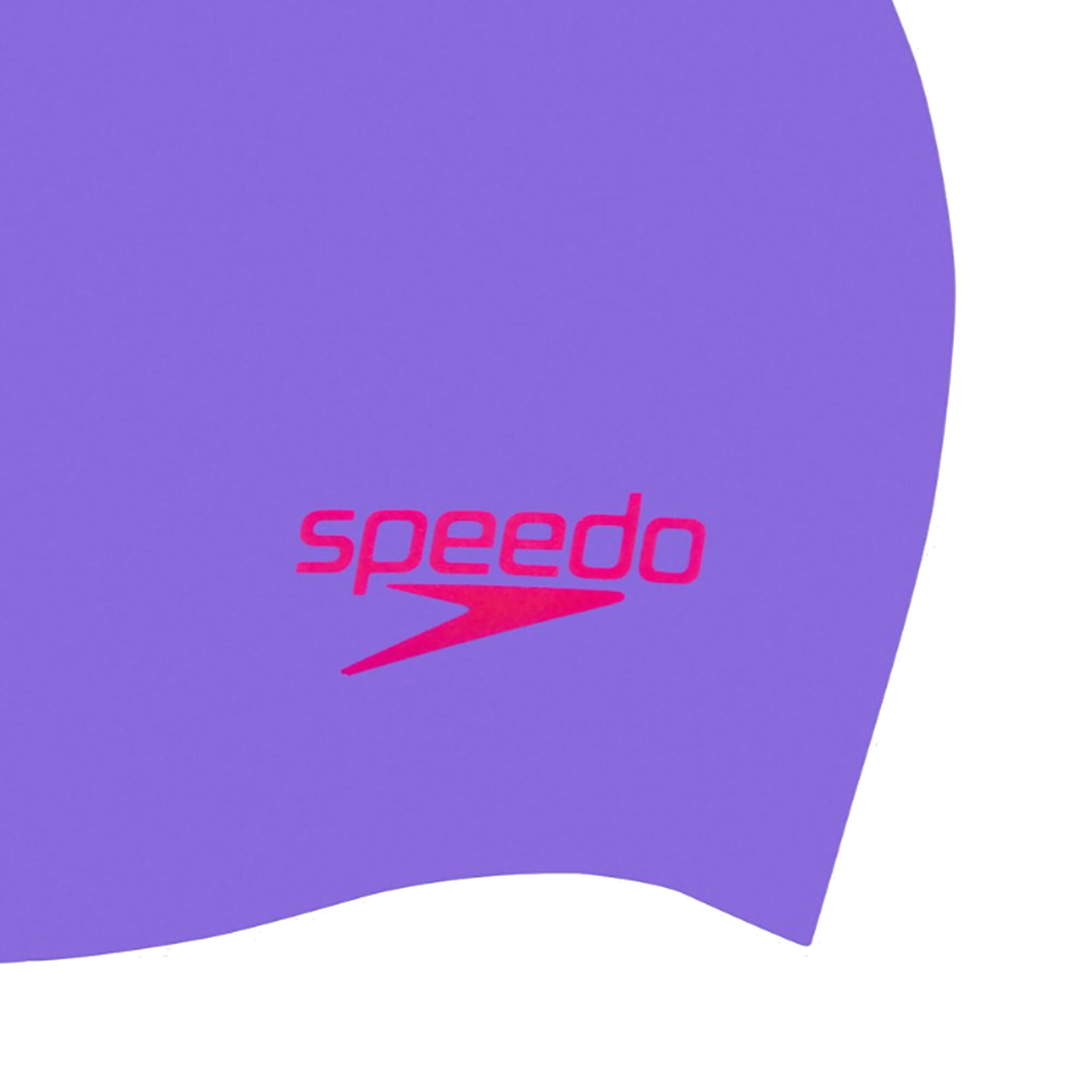Childrens/Kids Silicone Swimming Cap (Purple/Red) 4/4